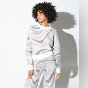 Twenty Montreal Spectrum Swirl Mohair Crewneck L/S Sweater Size S